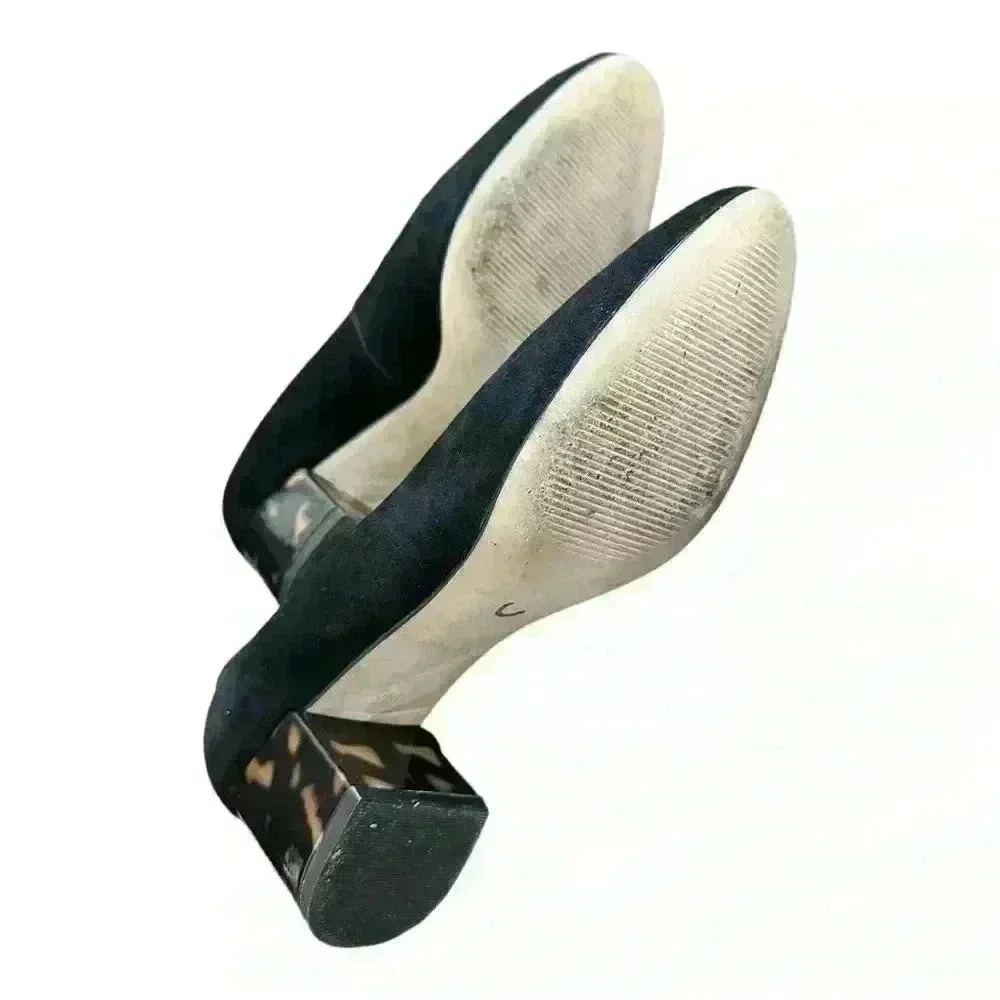 Talbots Isa Heels Block Tortoise Pattern Black Su… - image 6